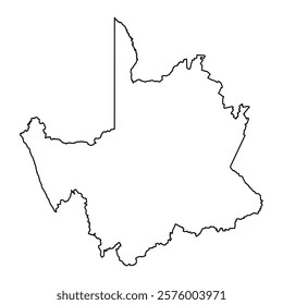 Northern Cape province map, administrative division of South Africa. Vector illustration.