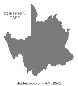 Northern Cape South Africa Map grey