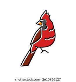 northern cardinal bird exotic color icon vector. northern cardinal bird exotic sign. isolated symbol illustration