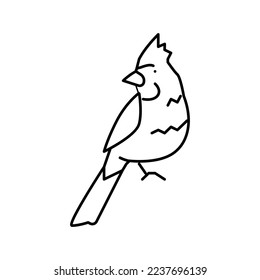 northern cardinal bird exotic line icon vector. northern cardinal bird exotic sign. isolated contour symbol black illustration