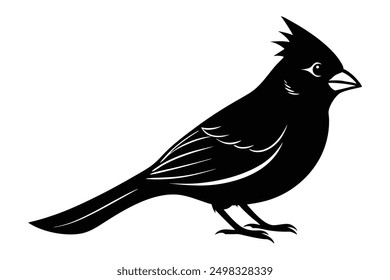 Northern Cardinal Silhouette Iconic Bird Art