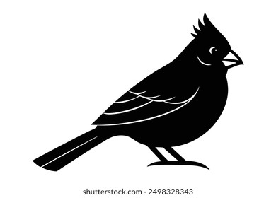 Northern Cardinal Silhouette Iconic Bird Art