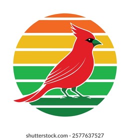 A northern cardinal silhouette vector 