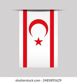 Northern Cyprus Banner Flag Vector Illustration