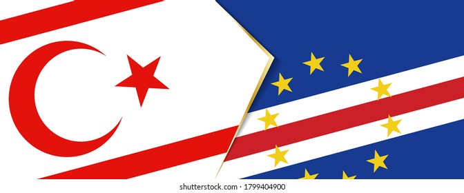 Northern Cyprus and Cape Verde flags, two vector flags symbol of relationship or confrontation.