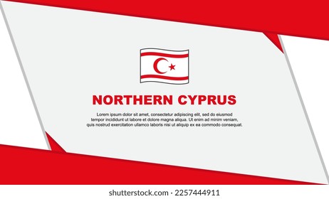 Northern Cyprus Flag Abstract Background Design Template. Northern Cyprus Independence Day Banner Cartoon Vector Illustration. Northern Cyprus Independence Day