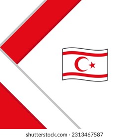Northern Cyprus Flag Abstract Background Design Template. Northern Cyprus Independence Day Banner Social Media Post. Northern Cyprus Illustration