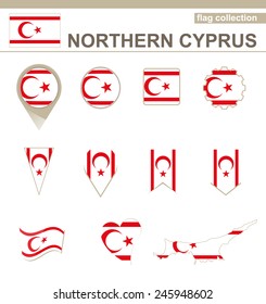 Northern Cyprus Flag Collection, 12 versions