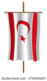 Northern Cyprus flag image vector. 