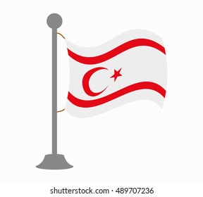 northern cyprus flag mast