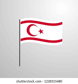 Northern Cyprus waving Flag
