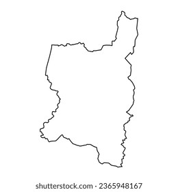 Mapa del distrito norte, división administrativa de Israel.