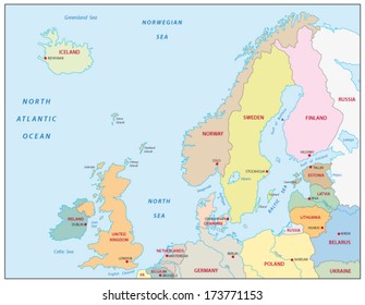 northern europe map