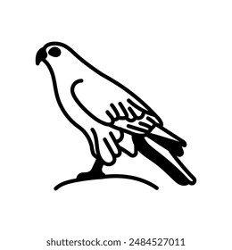 Northern Goshawk Glyph Icon, Vector illustration