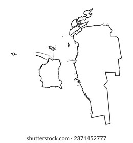 Northern Governorate map, administrative division of the Bahrain.