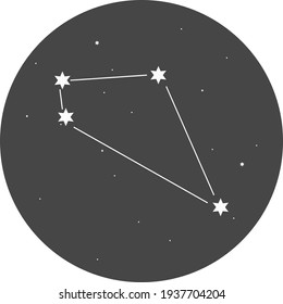 Northern hemisphere constellation of the Sextans