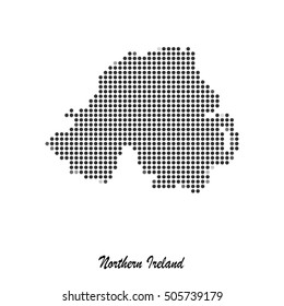 Northern Ireland Cotted Map,vector
