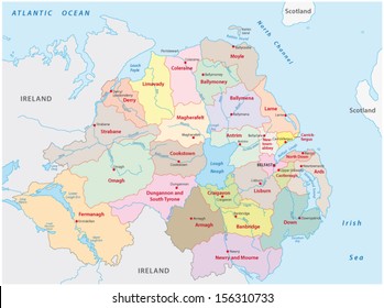 Northern Ireland District Map
