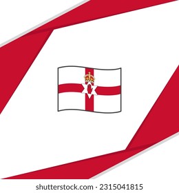 Northern Ireland Flag Abstract Background Design Template. Northern Ireland Independence Day Banner Social Media Post. Northern Ireland