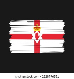 Ilustración de vectores de pincel de bandera de Irlanda del Norte