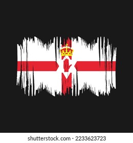 Ilustración de vectores de pincel de bandera de Irlanda del Norte