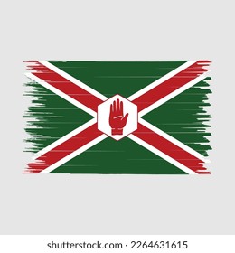 Ilustración de vectores de pincel de bandera de Irlanda del Norte