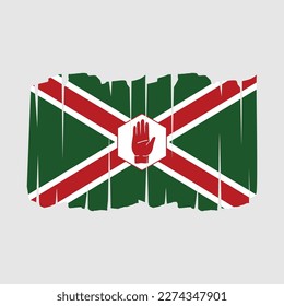 Northern Ireland Flag Brush Vector Illustration