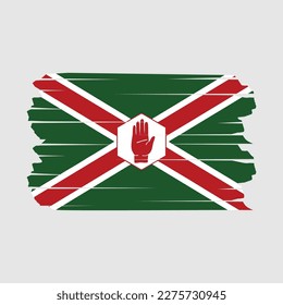 Northern Ireland Flag Brush Vector Illustration