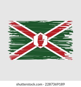 Northern Ireland Flag Brush Vector Illustration