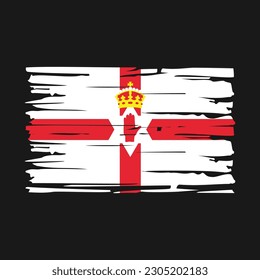 Ilustración de vectores de pincel de bandera de Irlanda del Norte