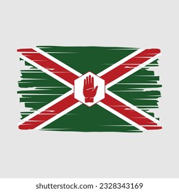 Northern Ireland Flag Brush Vector Illustration