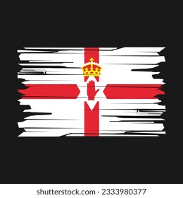 Northern Ireland Flag Brush Vector Illustration
