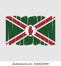 Northern Ireland Flag Brush Vector Illustration