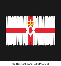 Northern Ireland Flag Brush Vector Illustration