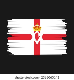 Northern Ireland Flag Brush Vector Illustration
