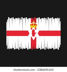 Ilustración de vectores de pincel de bandera de Irlanda del Norte