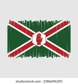 Ilustración de vectores de pincel de bandera de Irlanda del Norte