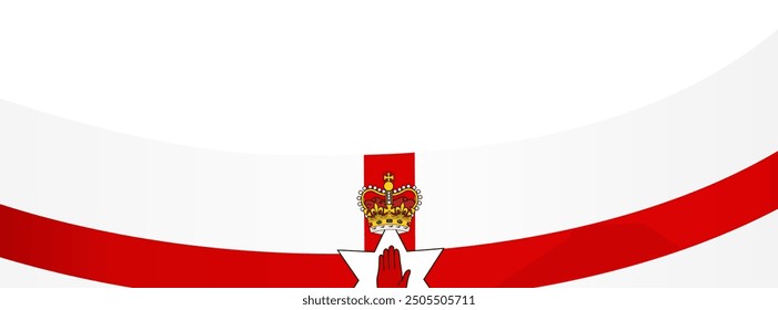 Northern Ireland flag wave isolated on png or transparent background vector illustration.