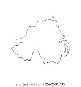 northern ireland map icon illustration design