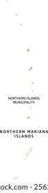 Northern Islands Municipality location on Northern Mariana Islands state map