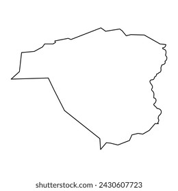 Northern Liech State map, administrative division of South Sudan. Vector illustration.