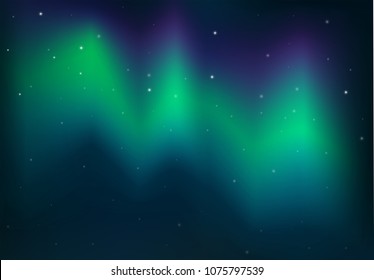 Northern Light in the Dark Night illustration