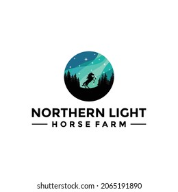 Northern Light Horse Farm Logo Design Template