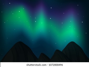 Northern Light Over the Sky illustration