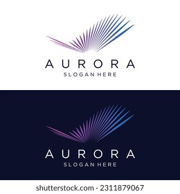 The northern light wave logo is inspired by the lights of the aurora borealis.