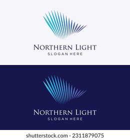 The northern light wave logo is inspired by the lights of the aurora borealis.