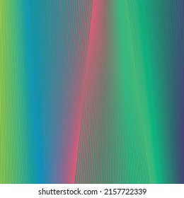 Northern Lights abstract background. Decorative design in simple style with colored lines. Vector illustration.