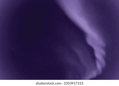 Northern lights, aurora borealis. Monochrome violet space background
