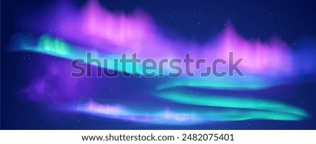 Similar – Image, Stock Photo Northern lights in the night sky over the Baltic Sea, weathered tree in the foreground