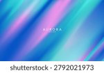 Northern lights or Aurora borealis in the sky. Amazing night landscape with Polar lights. Northern lights in winter field. Minimalist cover template with vibrant northern light collection. Ideal design for background, social media. vector design. 